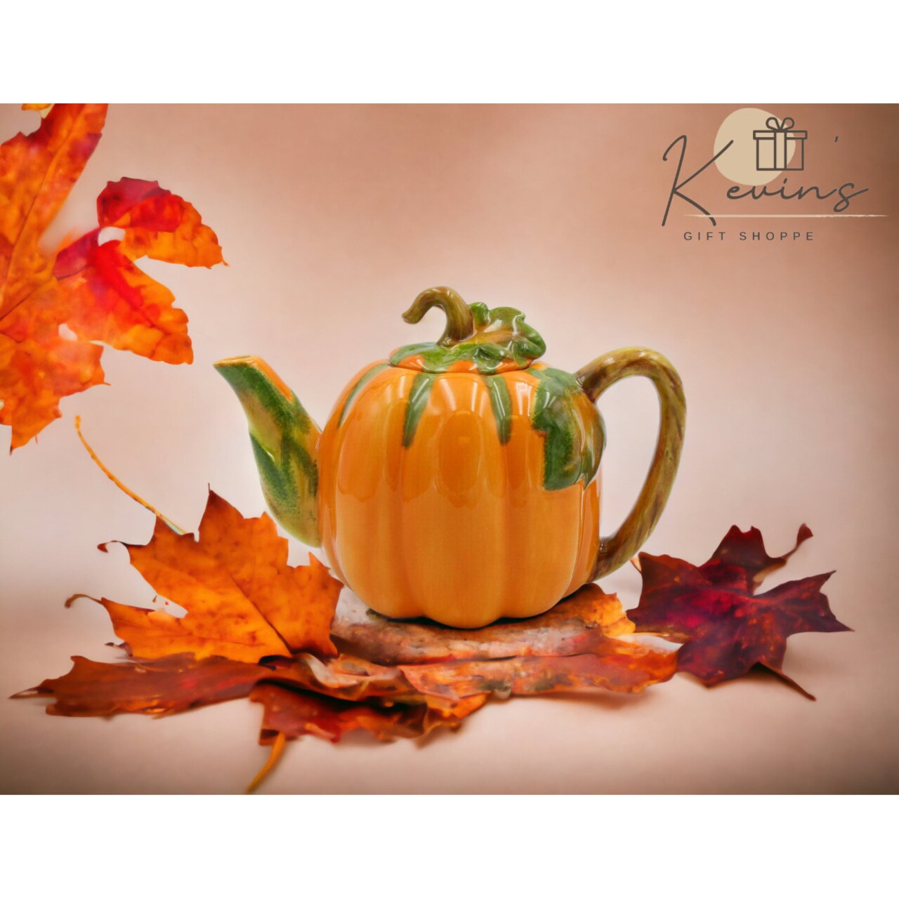 Ceramic Pumpkin Teapot for Pumpkin Spice Lovers,Ceramic Tea Kettle for Tea